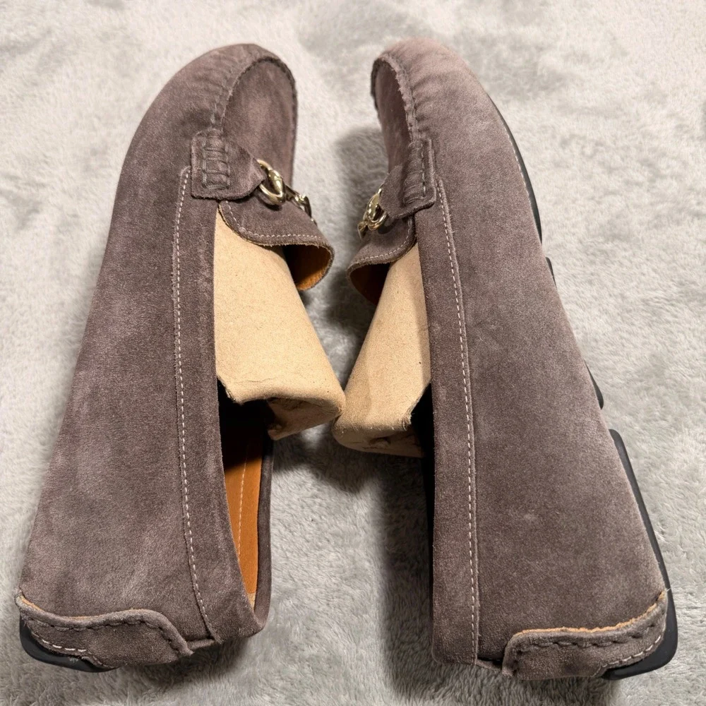 Boemos Horsebit Driving Loafers Women 41 Brown Suede Made in Italy 6050